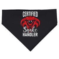 Certified Snake Handler Snakes Owner Zookeeper Herpetology USA-Made Doggie Bandana