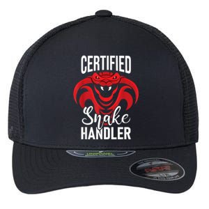 Certified Snake Handler Snakes Owner Zookeeper Herpetology Flexfit Unipanel Trucker Cap