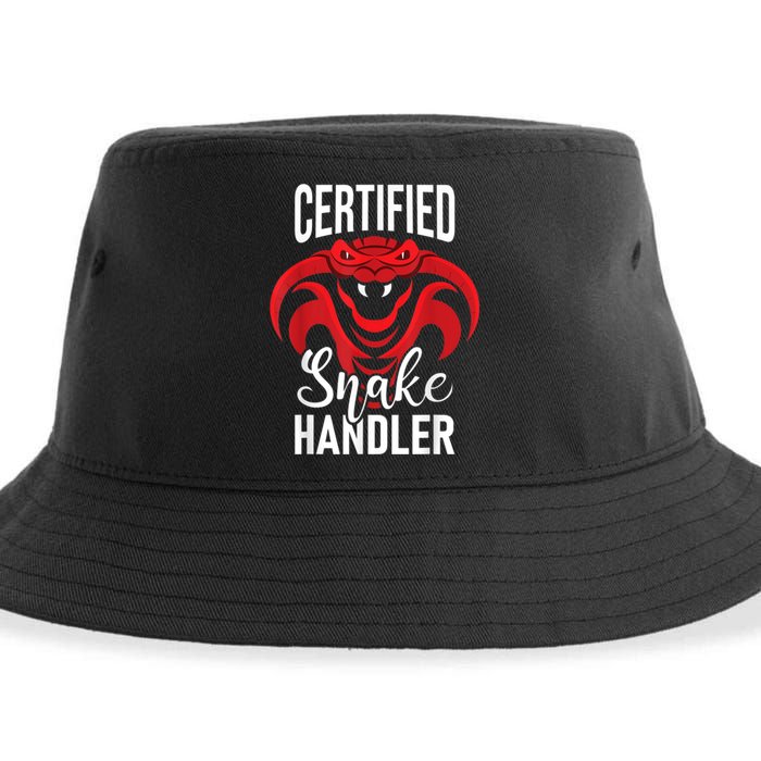 Certified Snake Handler Snakes Owner Zookeeper Herpetology Sustainable Bucket Hat