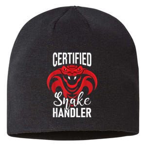 Certified Snake Handler Snakes Owner Zookeeper Herpetology Sustainable Beanie