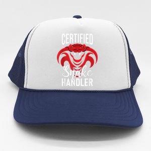 Certified Snake Handler Snakes Owner Zookeeper Herpetology Trucker Hat