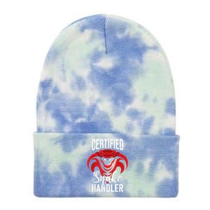 Certified Snake Handler Snakes Owner Zookeeper Herpetology Tie Dye 12in Knit Beanie