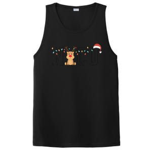 Cute Santa Hat Reindeer Christmas Light Xmas NICU Nurse PosiCharge Competitor Tank