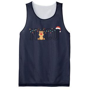 Cute Santa Hat Reindeer Christmas Light Xmas NICU Nurse Mesh Reversible Basketball Jersey Tank