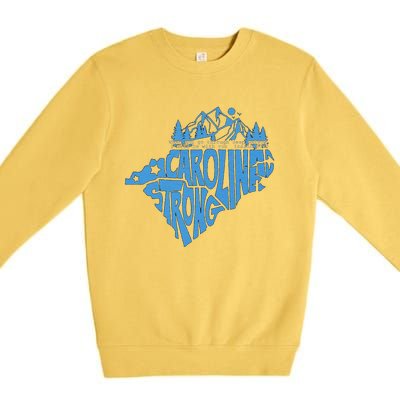 Carolina Strong Hurricane Relief Western Nc Premium Crewneck Sweatshirt