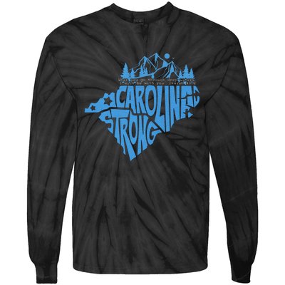 Carolina Strong Hurricane Relief Western Nc Tie-Dye Long Sleeve Shirt