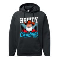 Cowboy Santa Howdy Christmas 2024 Performance Fleece Hoodie