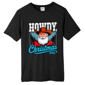 Cowboy Santa Howdy Christmas 2024 Tall Fusion ChromaSoft Performance T-Shirt