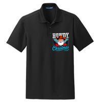 Cowboy Santa Howdy Christmas 2024 Dry Zone Grid Polo