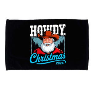 Cowboy Santa Howdy Christmas 2024 Microfiber Hand Towel