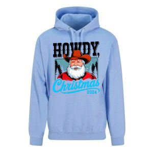 Cowboy Santa Howdy Christmas 2024 Unisex Surf Hoodie