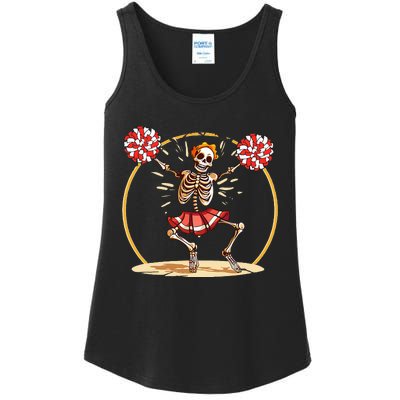 Cheerleading Skeleton Halloween Cheer Skeleton Ladies Essential Tank