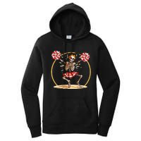 Cheerleading Skeleton Halloween Cheer Skeleton Women's Pullover Hoodie