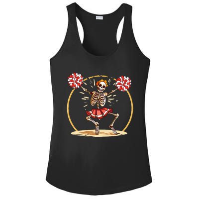 Cheerleading Skeleton Halloween Cheer Skeleton Ladies PosiCharge Competitor Racerback Tank