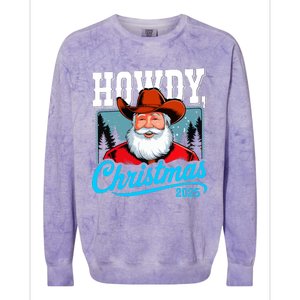 Cowboy Santa Howdy Christmas 2025 Colorblast Crewneck Sweatshirt