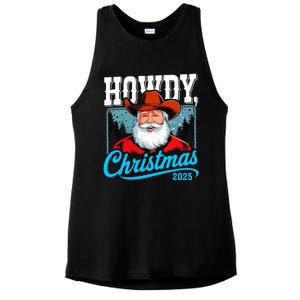 Cowboy Santa Howdy Christmas 2025 Ladies PosiCharge Tri-Blend Wicking Tank