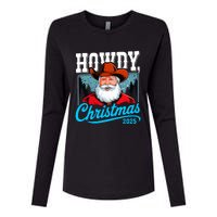 Cowboy Santa Howdy Christmas 2025 Womens Cotton Relaxed Long Sleeve T-Shirt