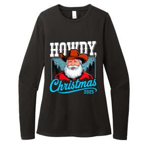 Cowboy Santa Howdy Christmas 2025 Womens CVC Long Sleeve Shirt