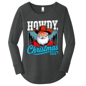 Cowboy Santa Howdy Christmas 2025 Women's Perfect Tri Tunic Long Sleeve Shirt