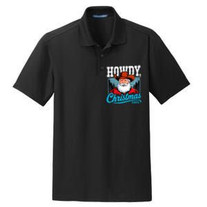 Cowboy Santa Howdy Christmas 2025 Dry Zone Grid Polo