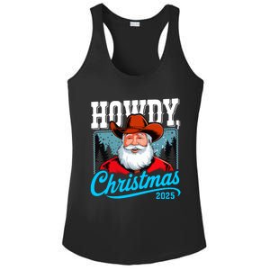 Cowboy Santa Howdy Christmas 2025 Ladies PosiCharge Competitor Racerback Tank