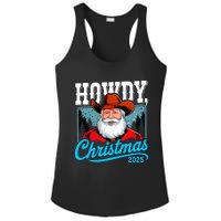 Cowboy Santa Howdy Christmas 2025 Ladies PosiCharge Competitor Racerback Tank