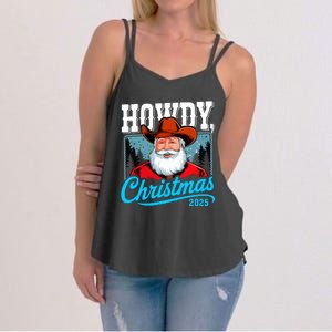 Cowboy Santa Howdy Christmas 2025 Women's Strappy Tank