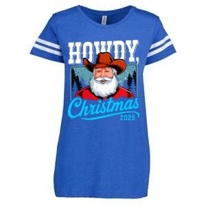 Cowboy Santa Howdy Christmas 2025 Enza Ladies Jersey Football T-Shirt