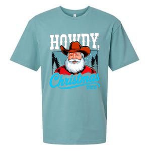 Cowboy Santa Howdy Christmas 2025 Sueded Cloud Jersey T-Shirt