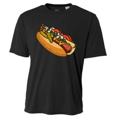 Chicago Style Hot Dog Lover Cooling Performance Crew T-Shirt