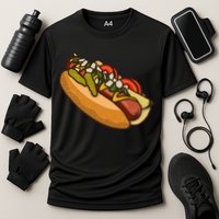 Chicago Style Hot Dog Lover Cooling Performance Crew T-Shirt