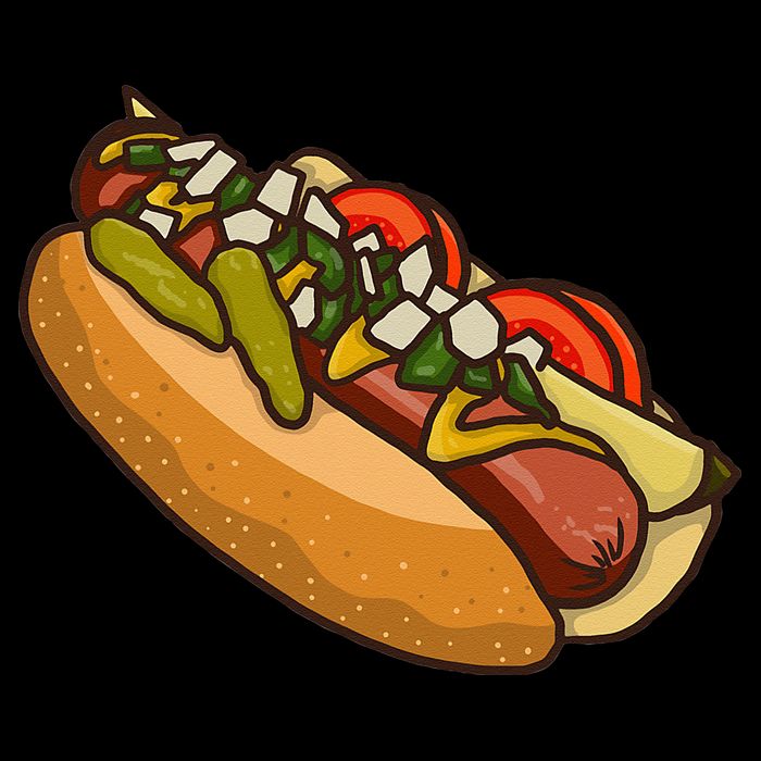 Chicago Style Hot Dog Lover Cooling Performance Crew T-Shirt