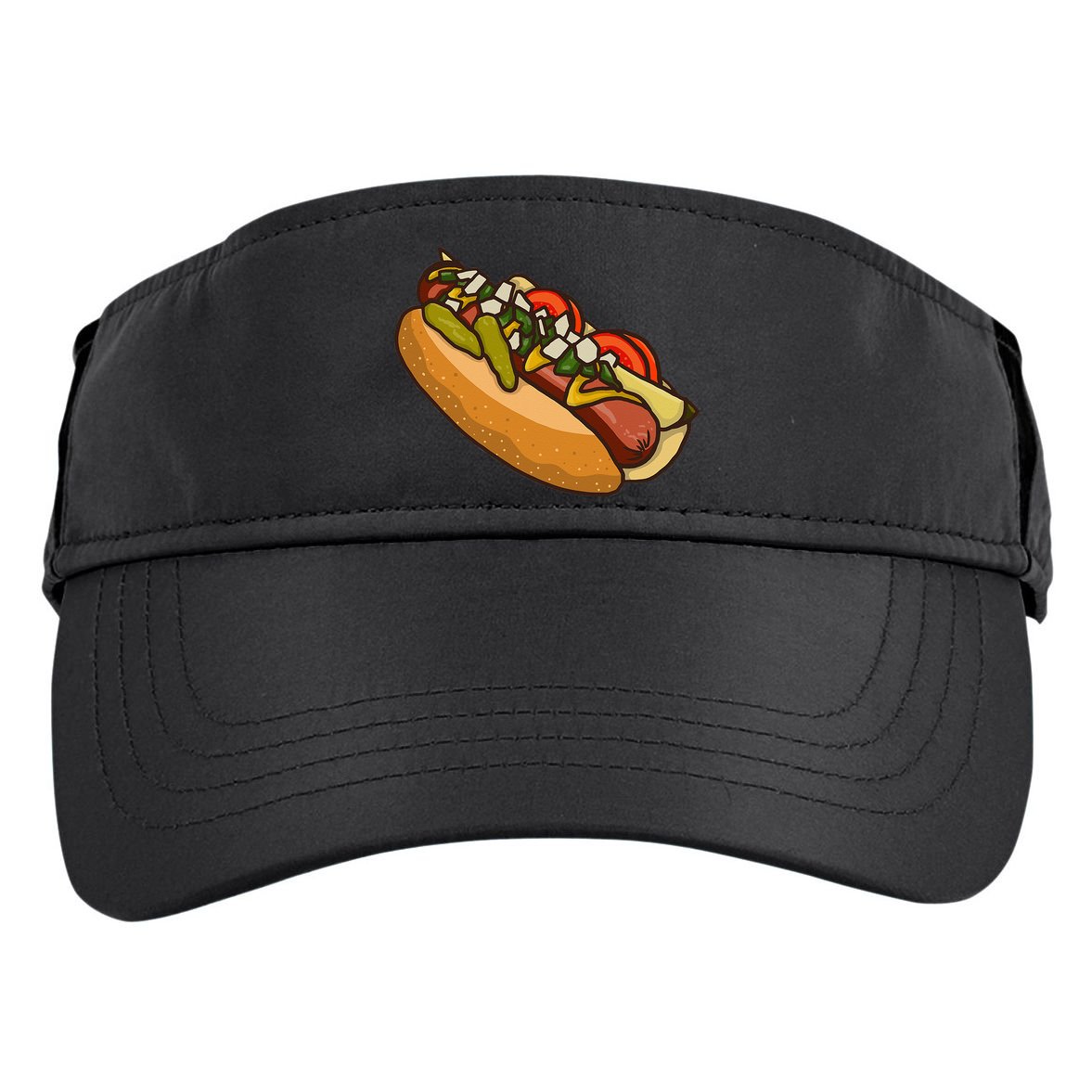Chicago Style Hot Dog Lover Adult Drive Performance Visor