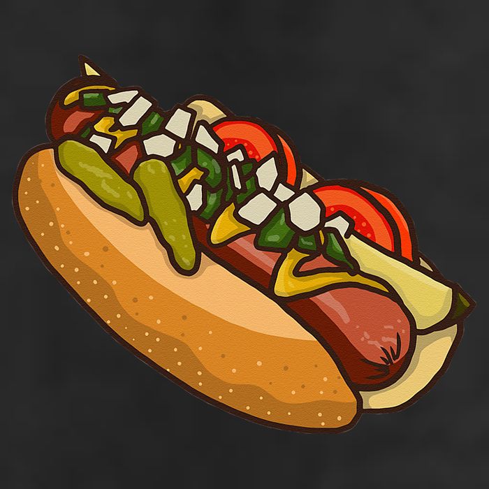 Chicago Style Hot Dog Lover Adult Drive Performance Visor