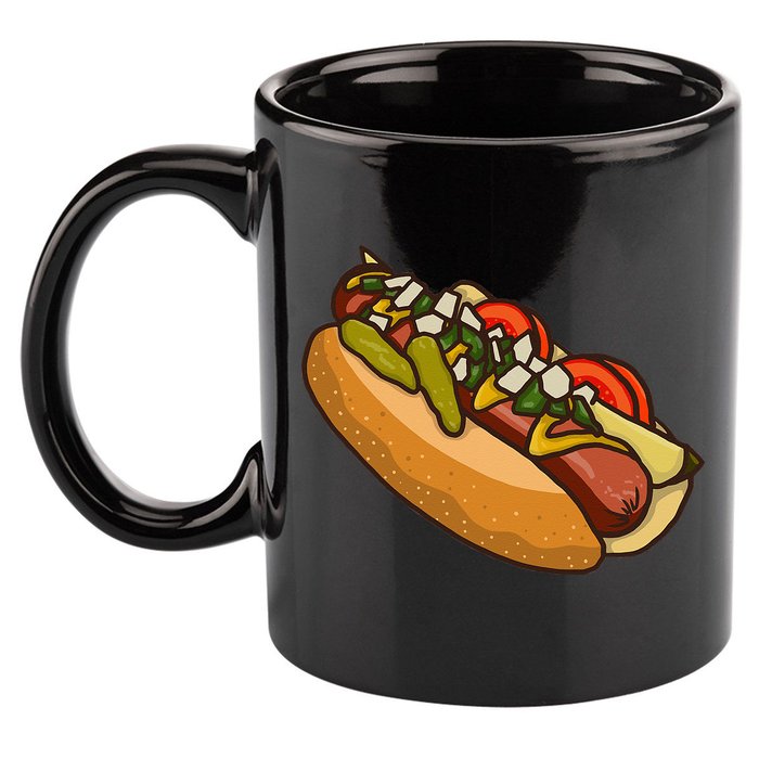 Chicago Style Hot Dog Lover 11oz C Handle Ceramic Mug