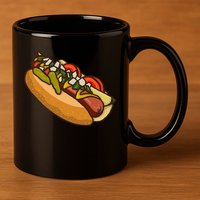 Chicago Style Hot Dog Lover 11oz C Handle Ceramic Mug