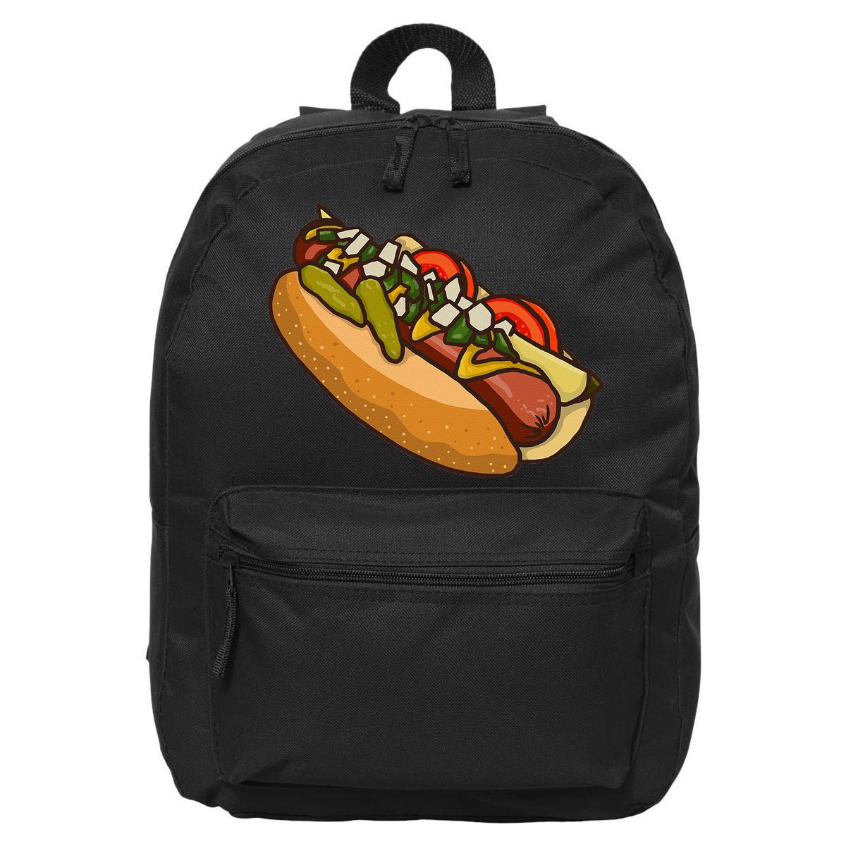 Chicago Style Hot Dog Lover 16 in Basic Backpack