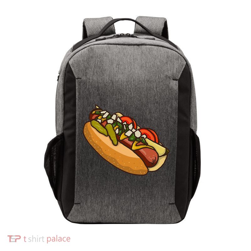 Chicago Style Hot Dog Lover Vector Backpack