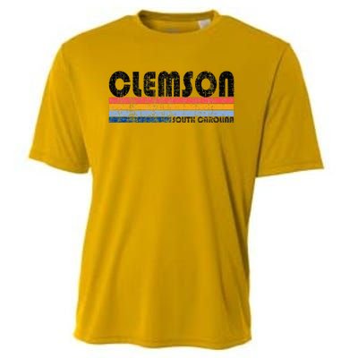 Clemson Sc Hometown Pride Retro 70s 80s Style Cooling Performance Crew T-Shirt