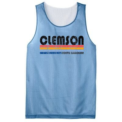 Clemson Sc Hometown Pride Retro 70s 80s Style Mesh Reversible Basketball Jersey Tank