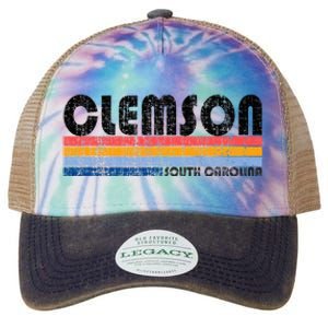 Clemson Sc Hometown Pride Retro 70s 80s Style Legacy Tie Dye Trucker Hat