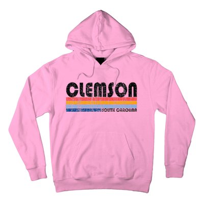 Clemson Sc Hometown Pride Retro 70s 80s Style Hoodie