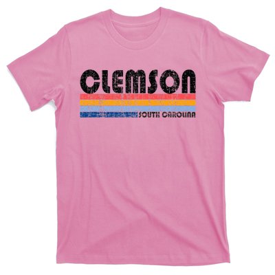 Clemson Sc Hometown Pride Retro 70s 80s Style T-Shirt