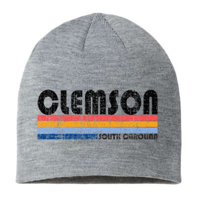 Clemson Sc Hometown Pride Retro 70s 80s Style Sustainable Beanie