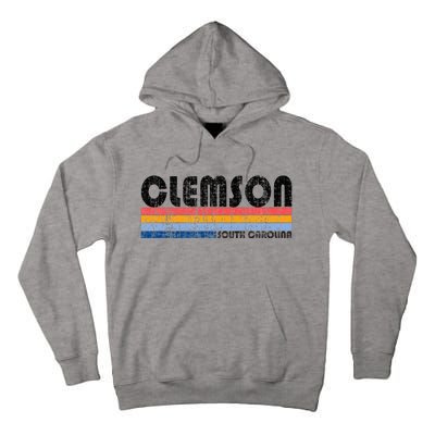 Clemson Sc Hometown Pride Retro 70s 80s Style Tall Hoodie