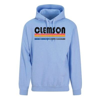 Clemson Sc Hometown Pride Retro 70s 80s Style Unisex Surf Hoodie