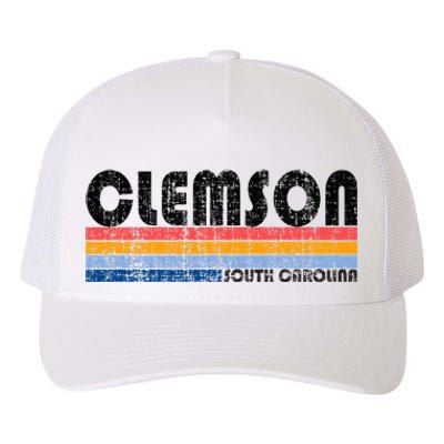 Clemson Sc Hometown Pride Retro 70s 80s Style Yupoong Adult 5-Panel Trucker Hat