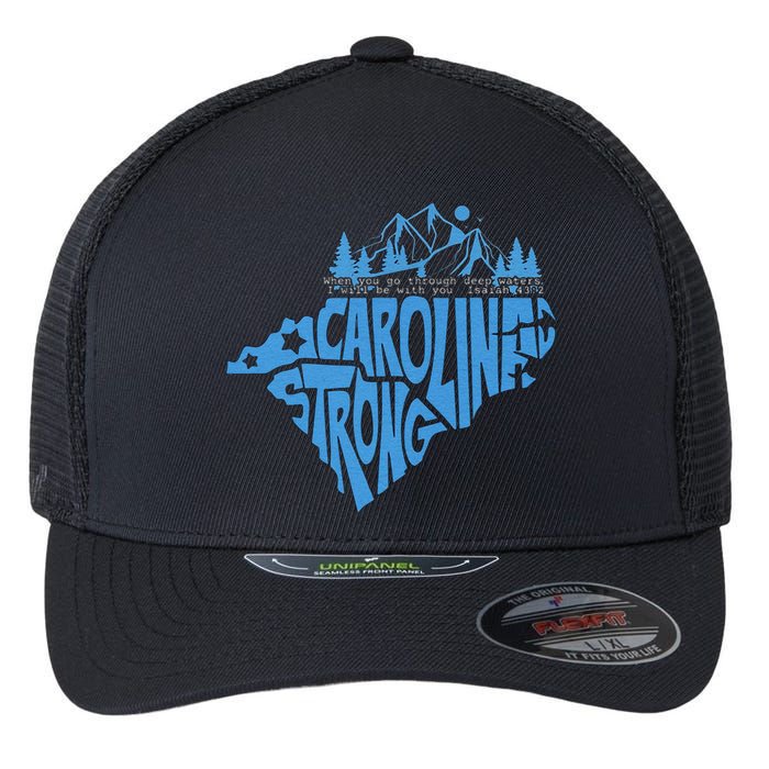 Carolina Strong Hurricane Relief Western Nc Flexfit Unipanel Trucker Cap