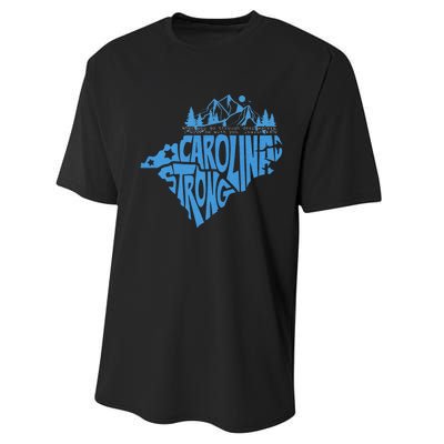 Carolina Strong Hurricane Relief Western Nc Performance Sprint T-Shirt