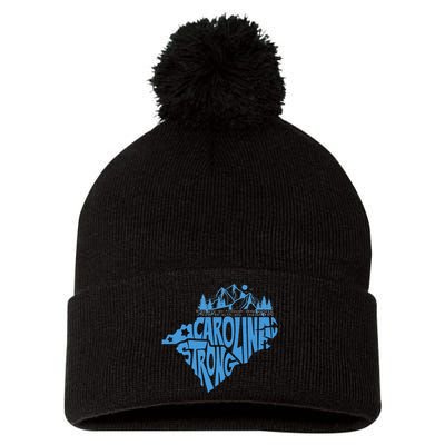 Carolina Strong Hurricane Relief Western Nc Pom Pom 12in Knit Beanie